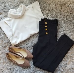 5/$25--High Waisted Button Straight Leg Pants